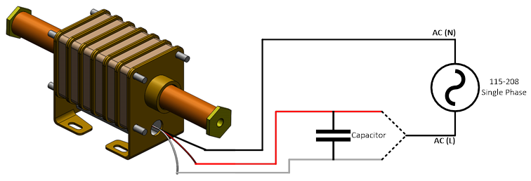 polynoid capacitor connection