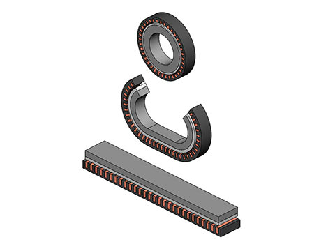 Rotary to linear induction motor illustration